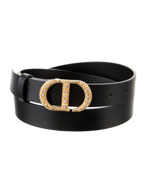 Christian Dior Leather Crystal Embellishments Belt Kit