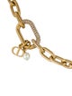 Christian Dior Crystal & Faux Pearl Chain Necklace