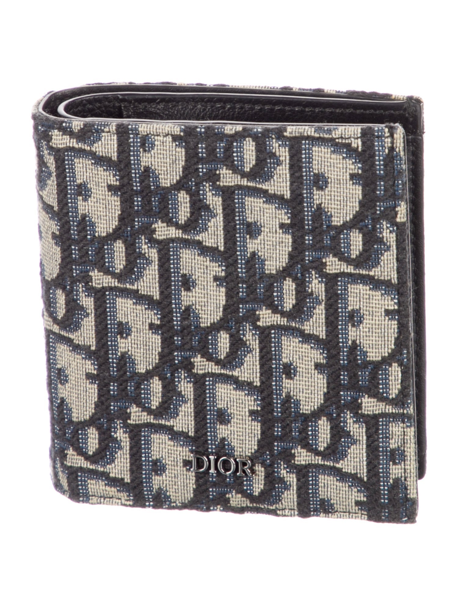 DIOR MEN 2022 Oblique Jacquard Bifold Wallet