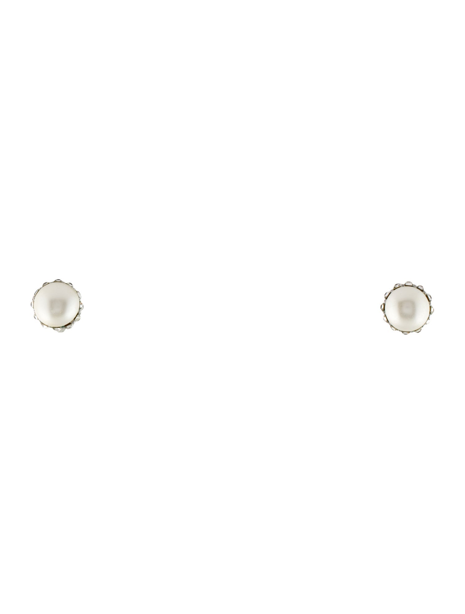 Christian Dior Faux Pearl & Crystal Tribales Earrings