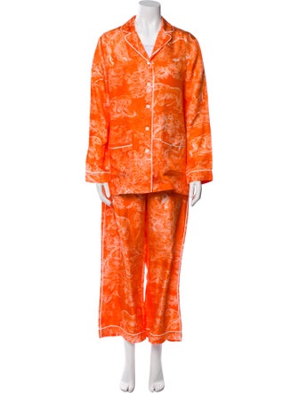 Christian Dior Silk Printed Pajamas