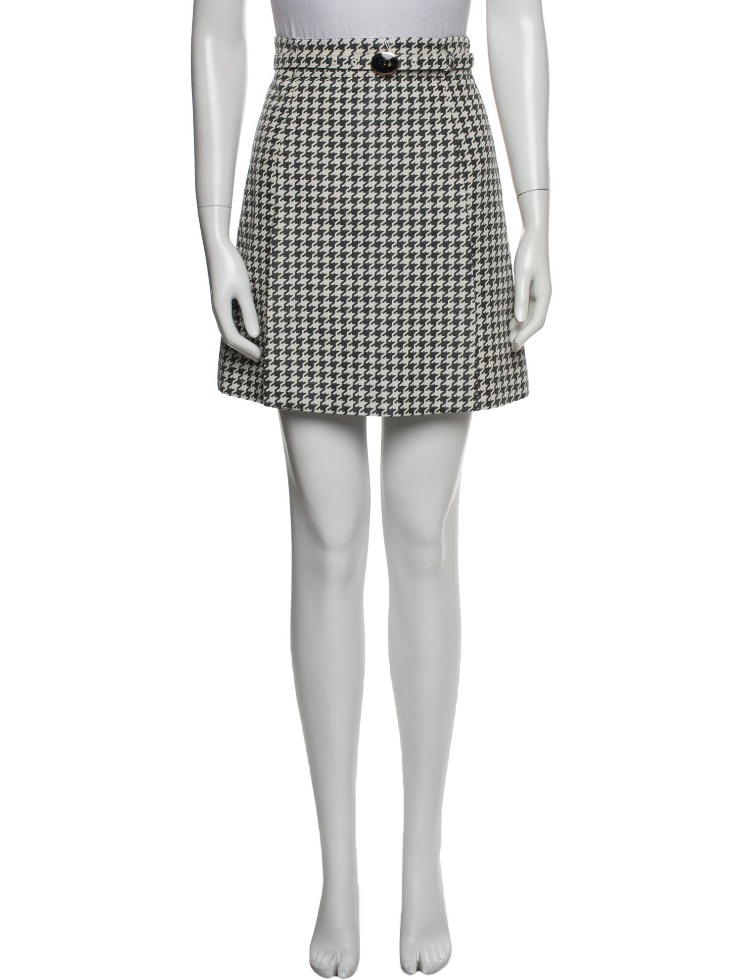 Christian Dior Houndstooth Print Mini Skirt