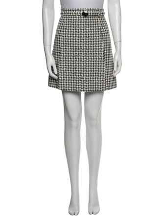 Christian Dior Houndstooth Print Mini Skirt