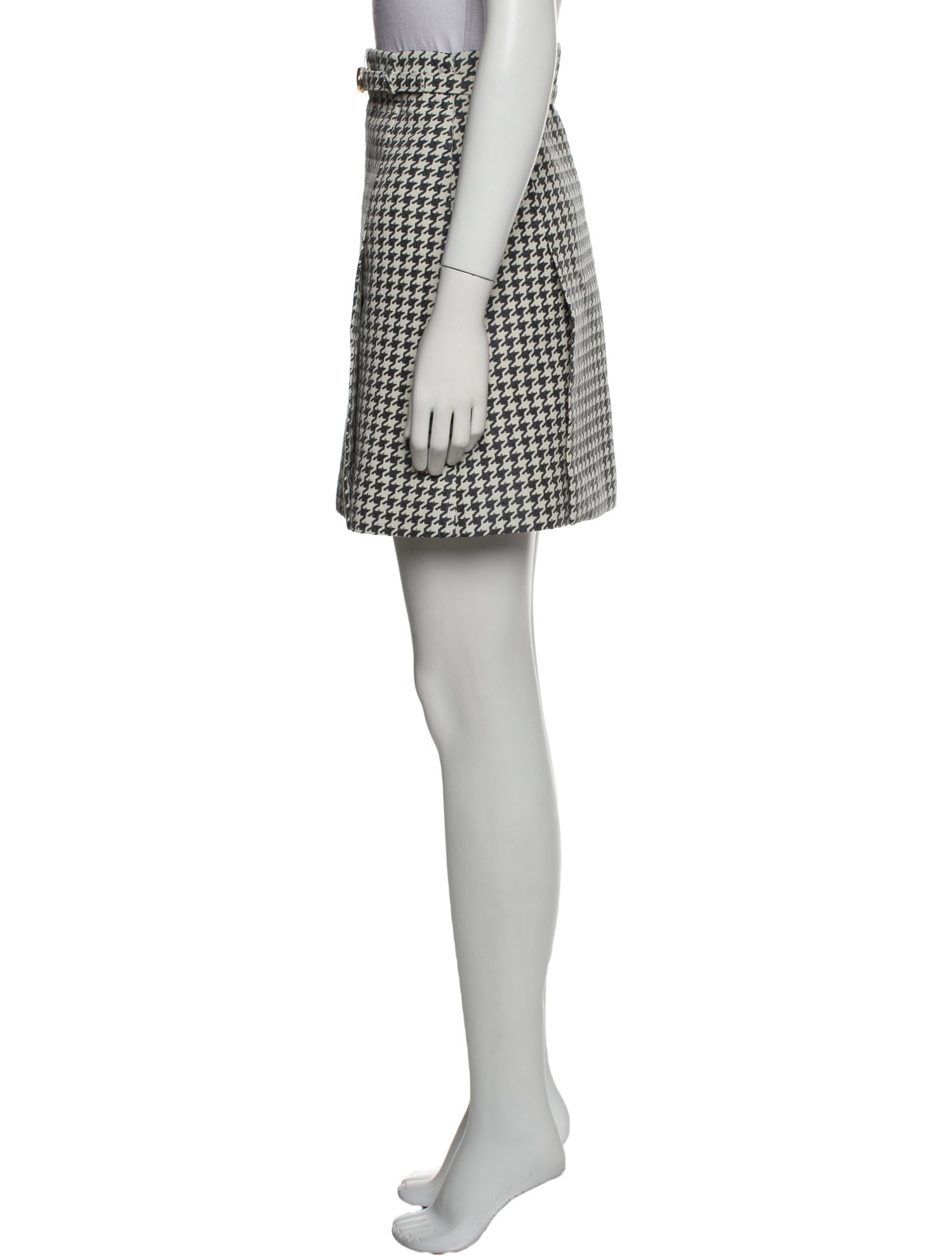 Christian Dior Houndstooth Print Mini Skirt