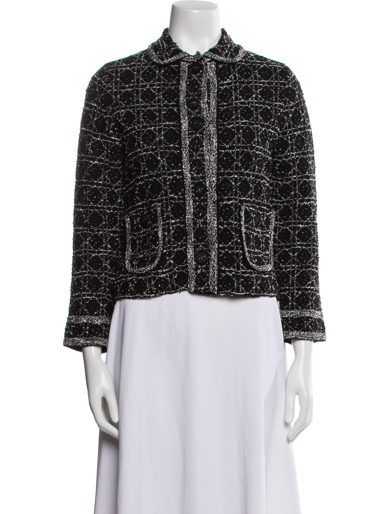 Christian Dior Tweed Pattern Evening Jacket