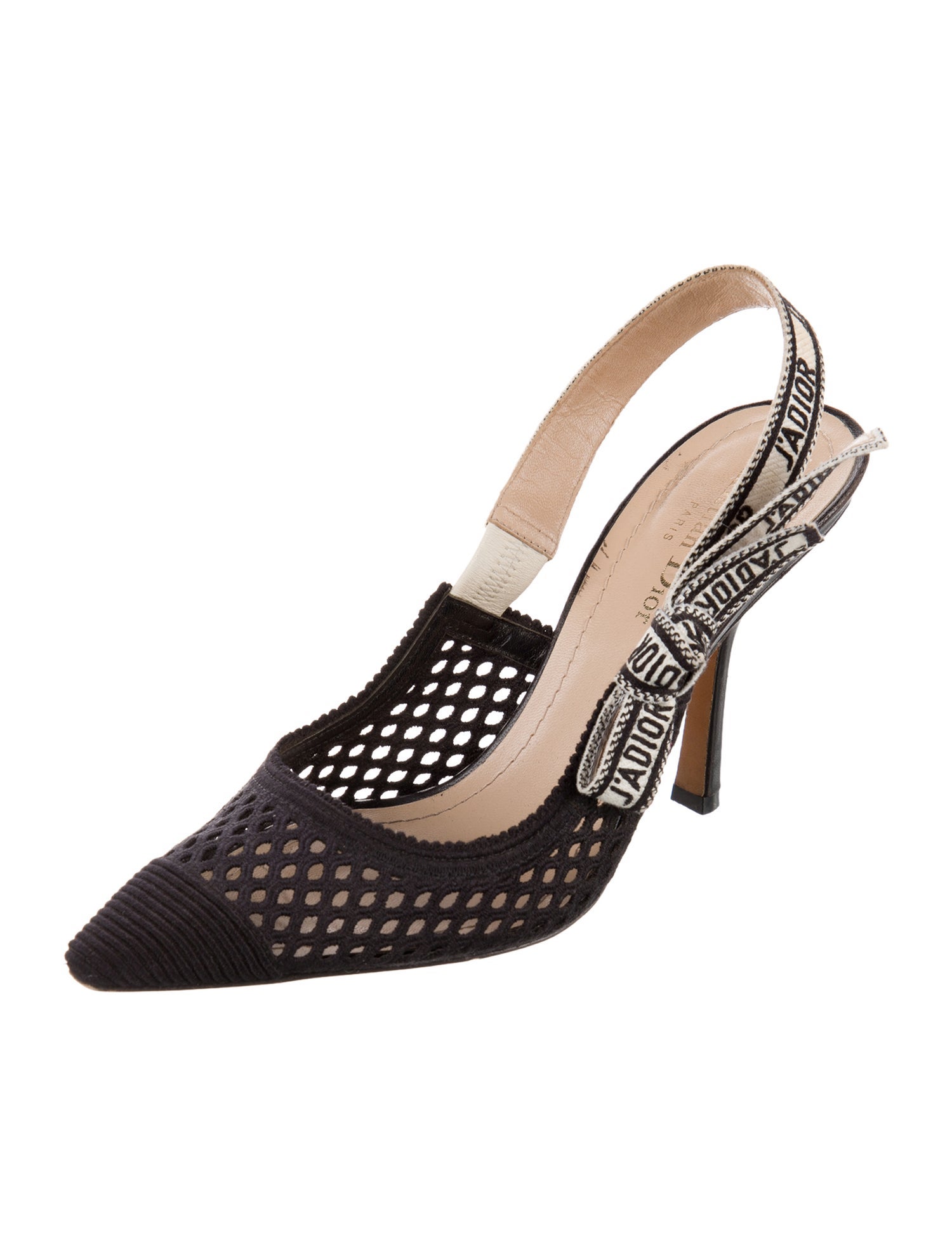 Christian Dior Graphic Print Slingback Pumps