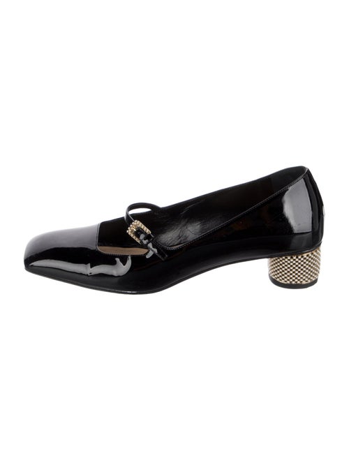 Christian Dior Signature Logo Patent Leather Mary Jane Flats