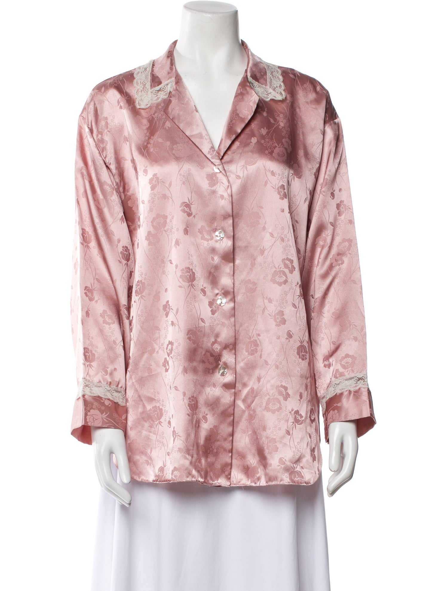 Christian Dior Late 1980's - Early 1990's Floral Print Pajamas
