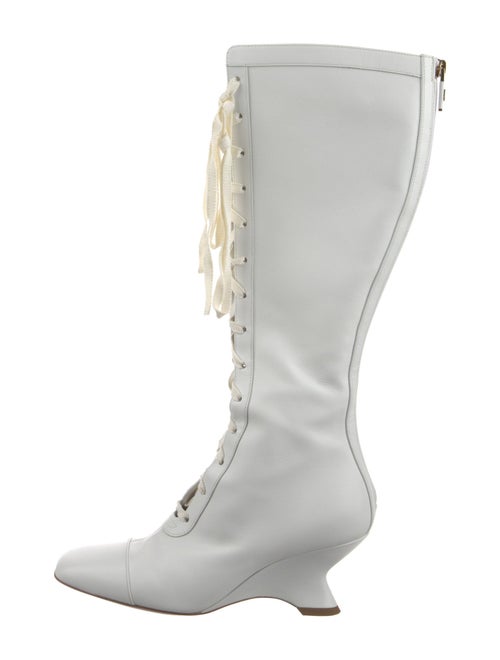 Christian Dior Leather Lace-Up Boots