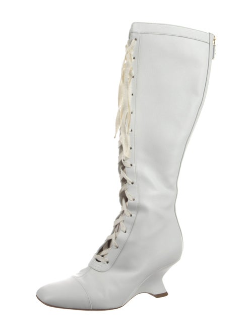 Christian Dior Leather Lace-Up Boots