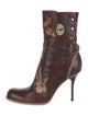 Christian Dior Leather Patterned Lace-Up Boots