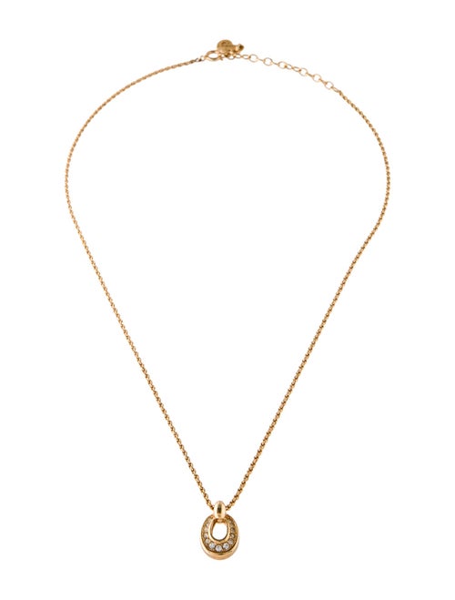 Christian Dior Vintage Crystal Pendant Necklace