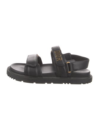 Christian Dior Signature Logo Leather Slides