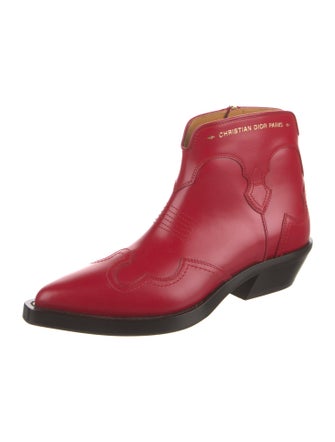 Christian Dior Leather Western Boots
