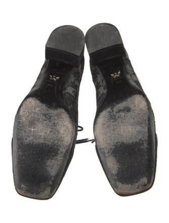 Christian Dior Lace Lace Pattern Lace-Up Boots