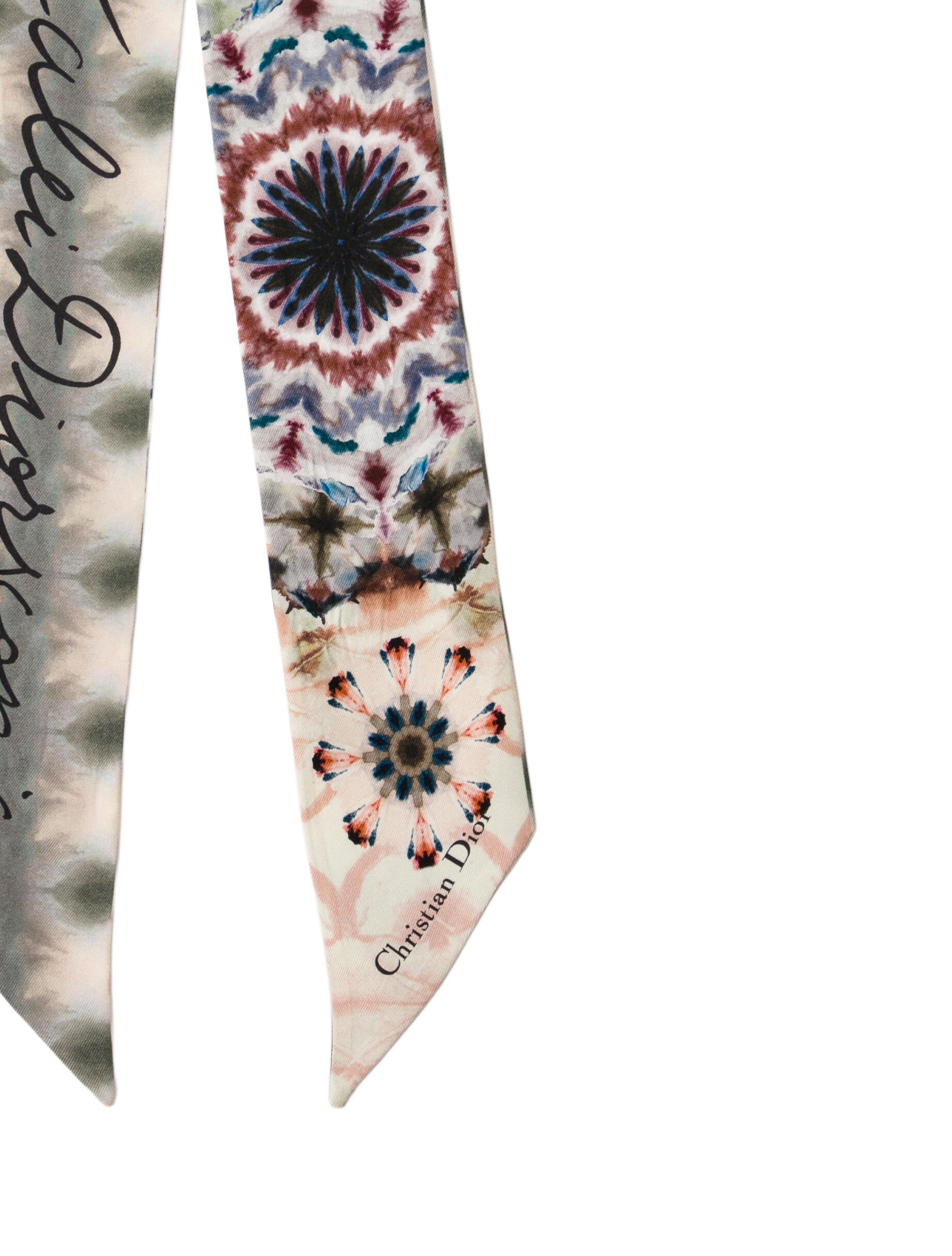 Christian Dior Silk Floral Print Bandeau