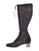 Christian Dior Suede Printed Lace-Up Boots