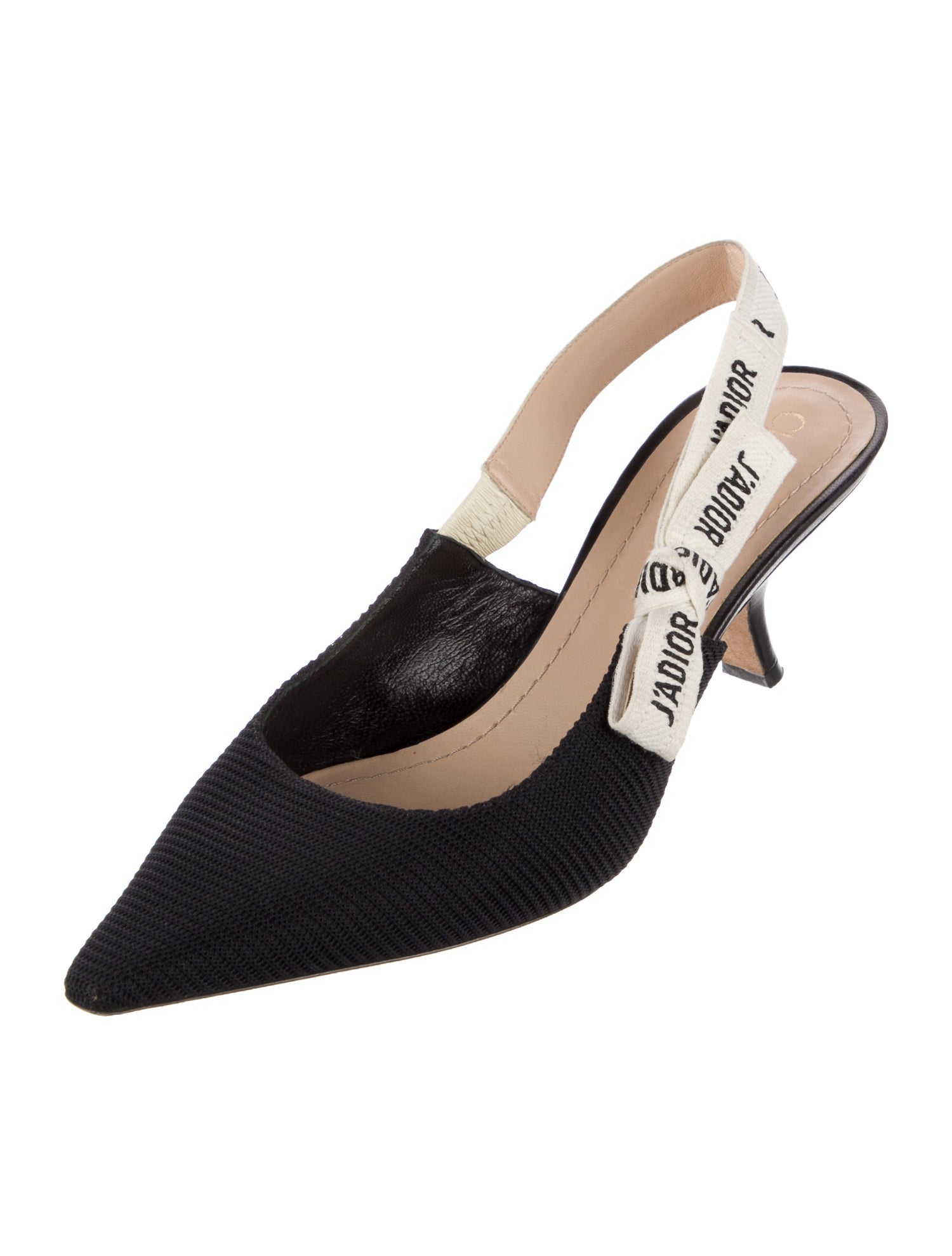 Christian Dior Graphic Print Slingback Pumps