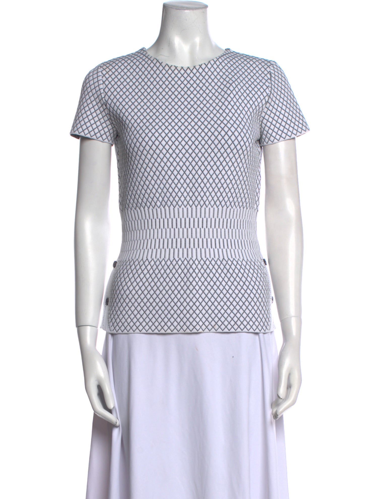 Christian Dior Printed Crew Neck Top