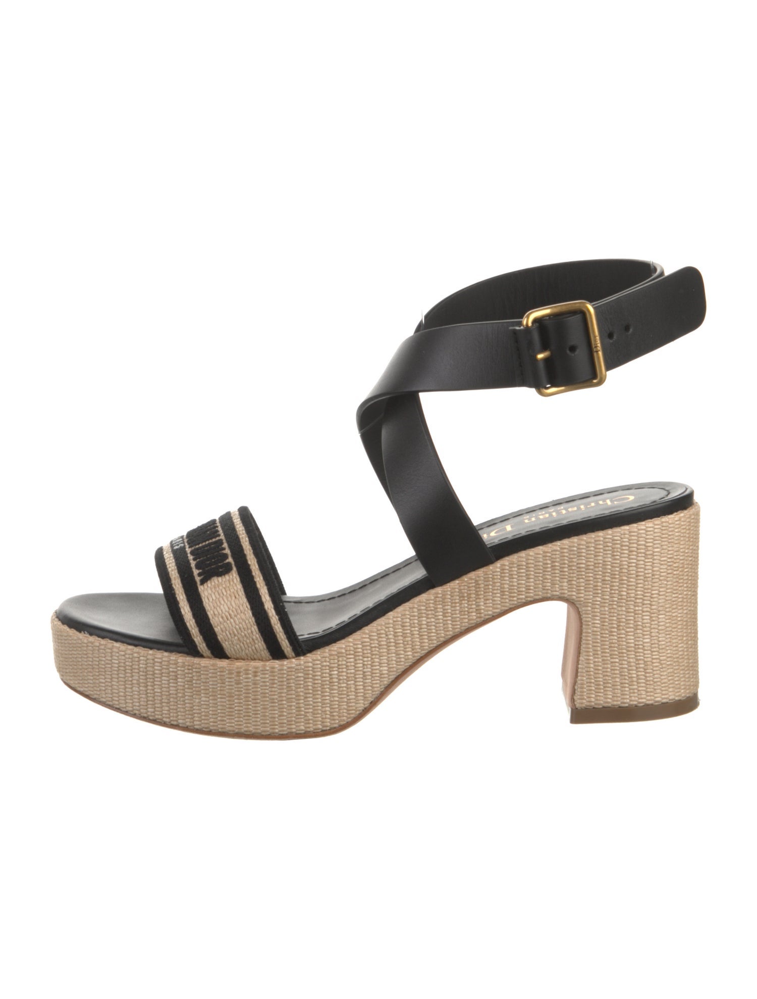 Christian Dior Leather Printed Sandals