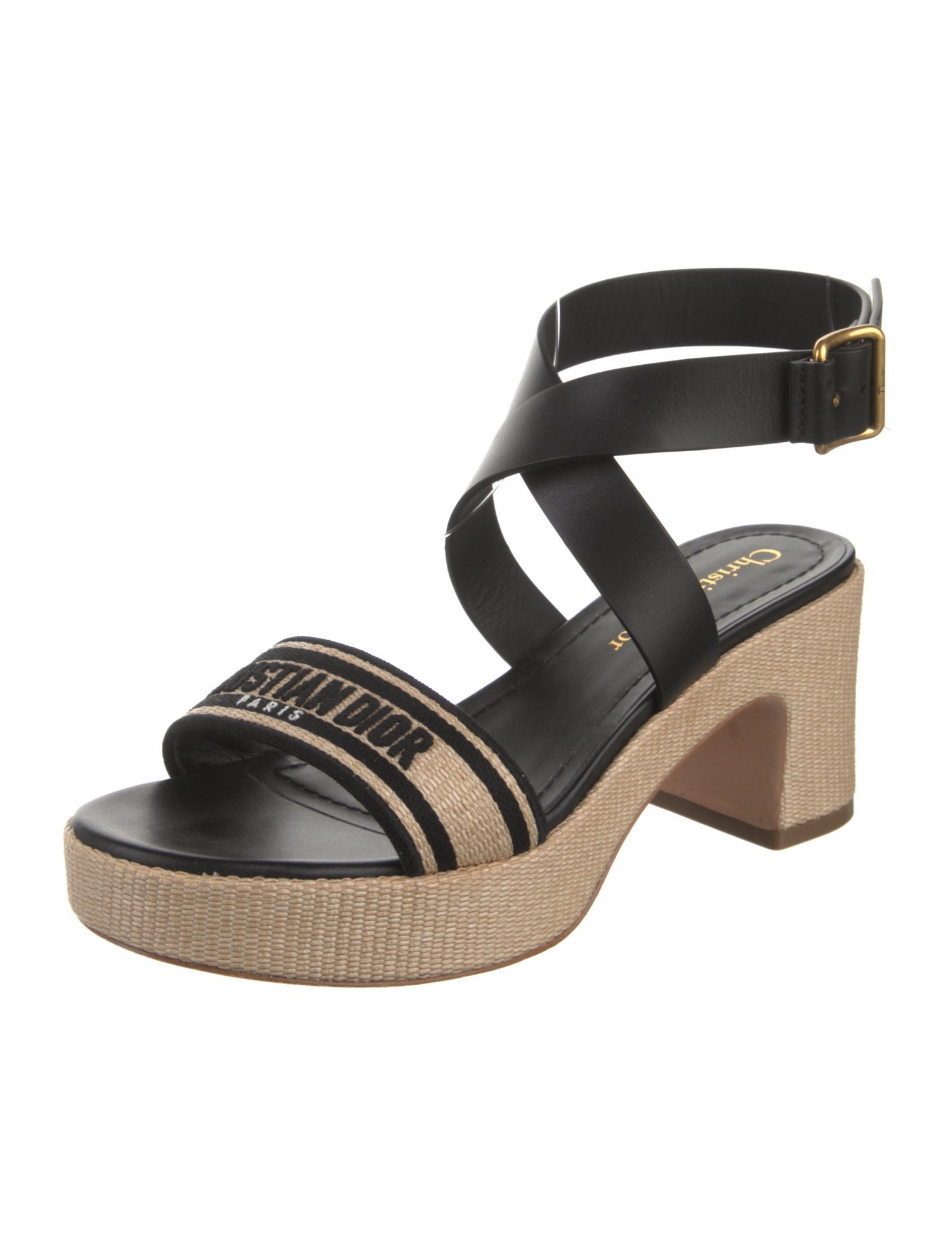 Christian Dior Leather Printed Sandals