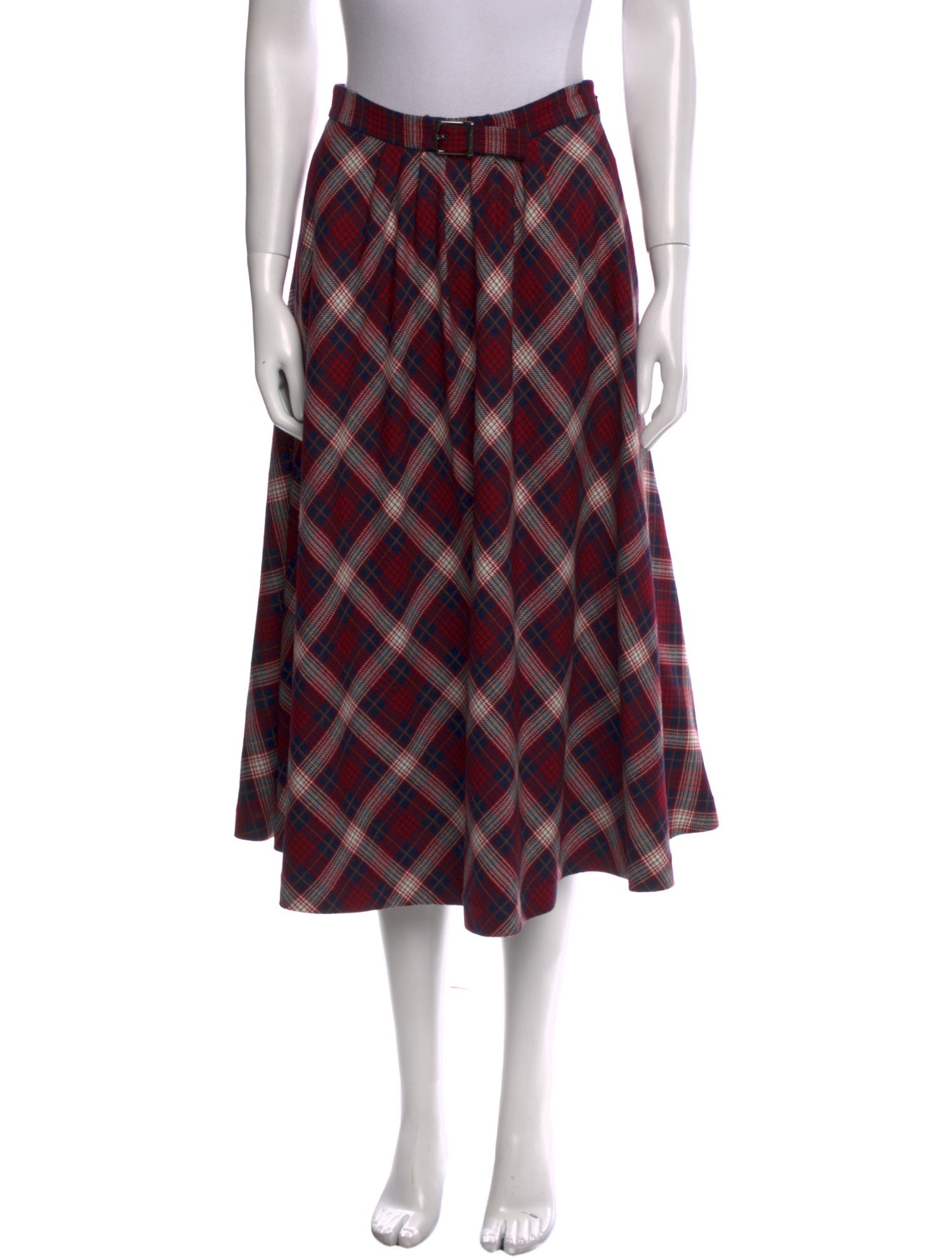 Christian Dior Virgin Wool Midi Length Skirt