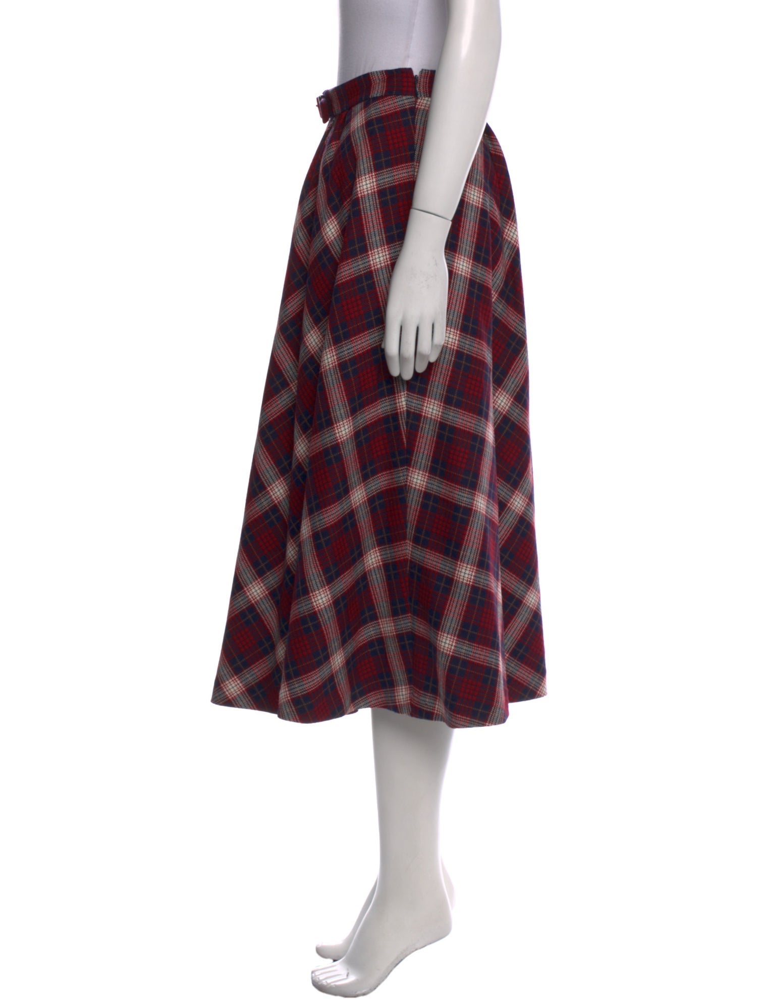 Christian Dior Virgin Wool Midi Length Skirt