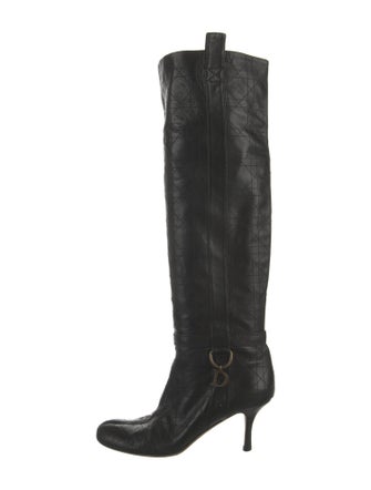 Christian Dior Cannage Pattern Leather Boots