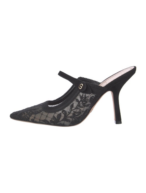 Christian Dior Mesh Lace Pattern Mules