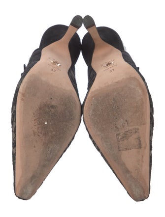 Christian Dior Mesh Lace Pattern Mules