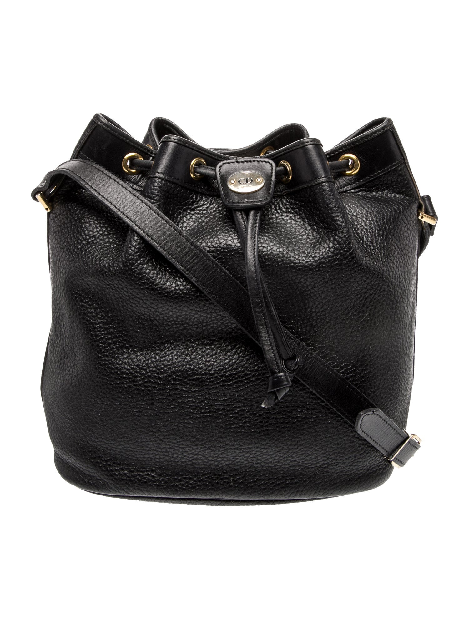 Christian Dior Leather Bucket Bag Vintage