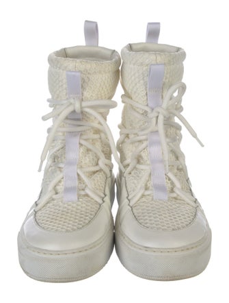 Christian Dior Leather Lace-Up Boots