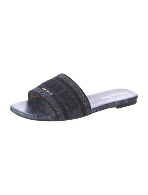 Christian Dior Canvas Printed Slides