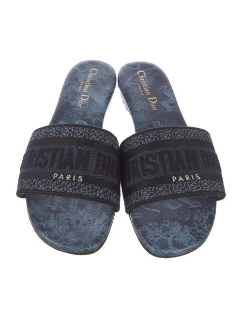 Christian Dior Canvas Printed Slides