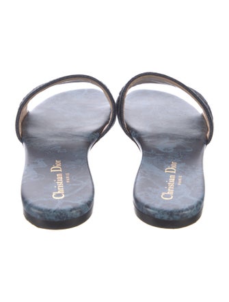 Christian Dior Canvas Printed Slides