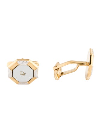 Christian Dior Vintage Two-Tone Cufflinks
