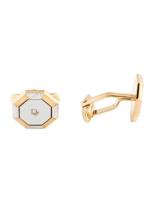 Christian Dior Vintage Two-Tone Cufflinks