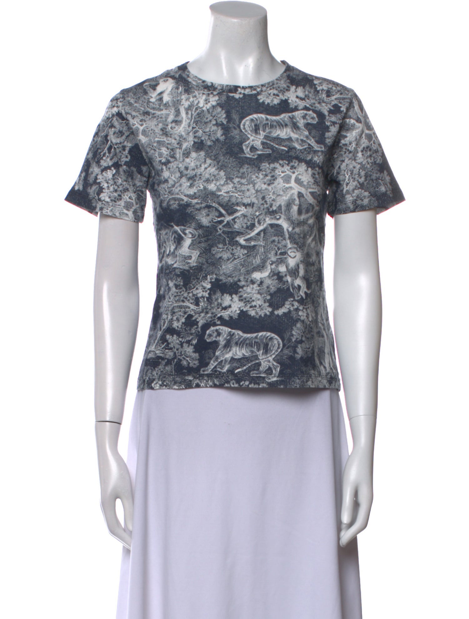 Christian Dior Printed Crew Neck T-Shirt