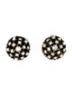 Christian Dior Faux Pearl & Crystal Tribales Stud Earrings