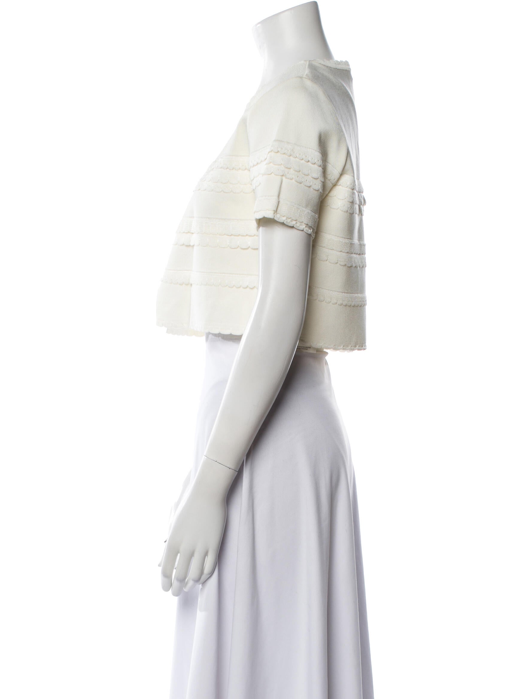 Christian Dior Striped Scoop Neck Sweater