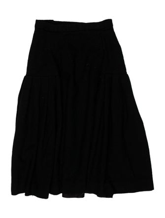 Christian Dior The Suit Pleated Accents Knee-Length Skirt