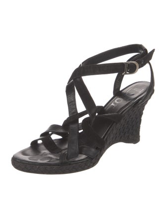 Christian Dior Diorissimo Pattern Leather Espadrilles