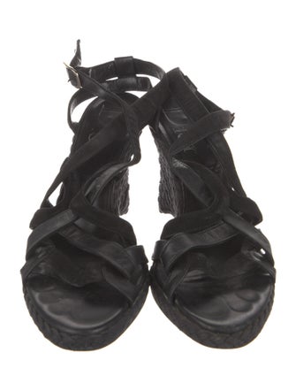 Christian Dior Diorissimo Pattern Leather Espadrilles