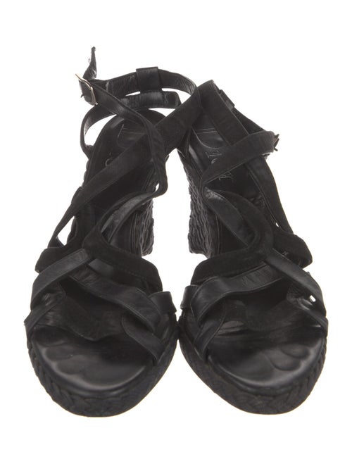 Christian Dior Diorissimo Pattern Leather Espadrilles