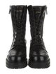 Christian Dior Cannage Pattern Leather Combat Boots
