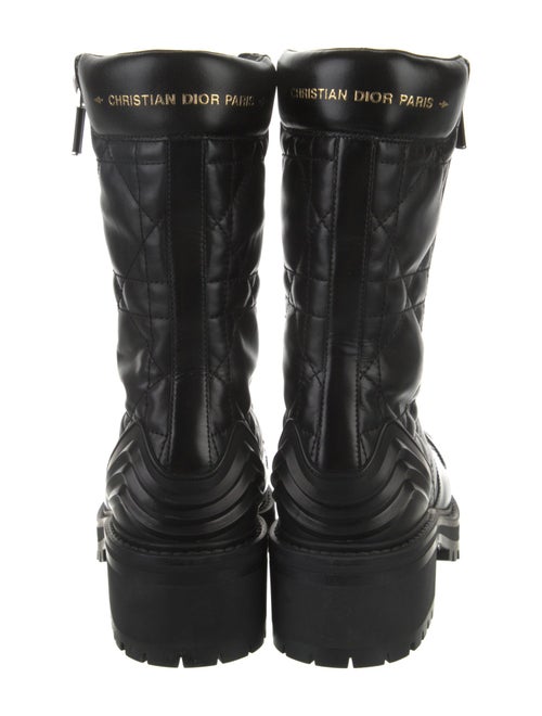 Christian Dior Cannage Pattern Leather Combat Boots