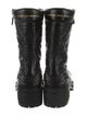Christian Dior Cannage Pattern Leather Combat Boots