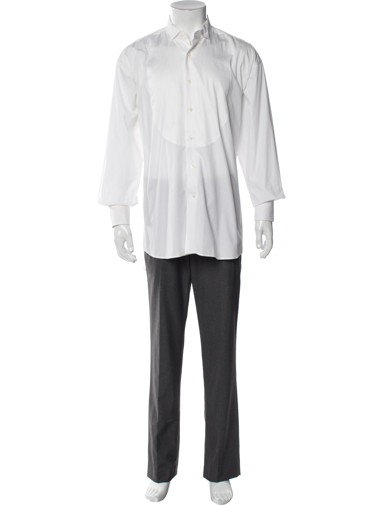 Christian Dior Bee Accent Long Sleeve Tuxedo Shirt