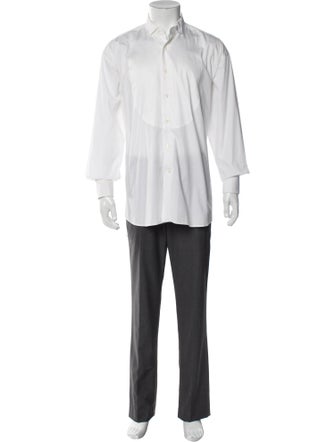 Christian Dior Bee Accent Long Sleeve Tuxedo Shirt