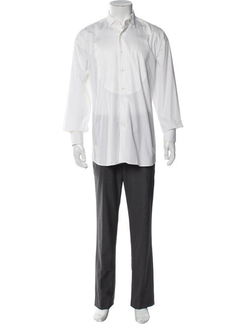 Christian Dior Bee Accent Long Sleeve Tuxedo Shirt
